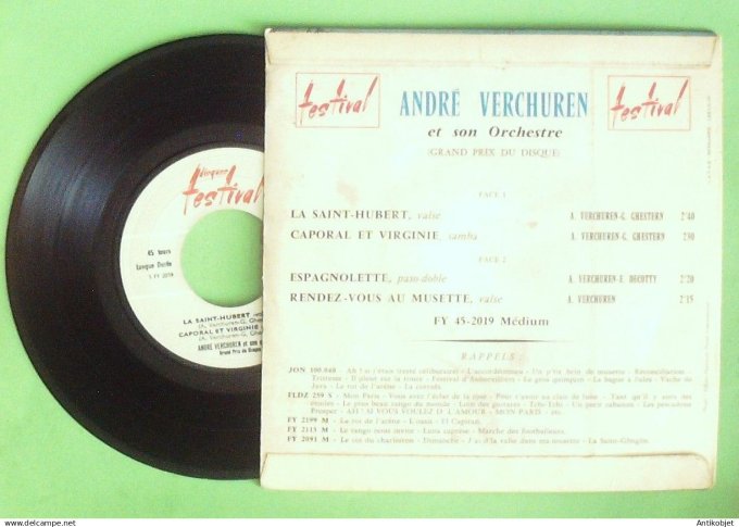 Verchuren André 45T EP La Saint-Hubert 1956