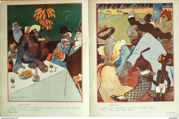 L'Assiette au beurre 1908 n°404 Castro en Europe Camara Leal Da