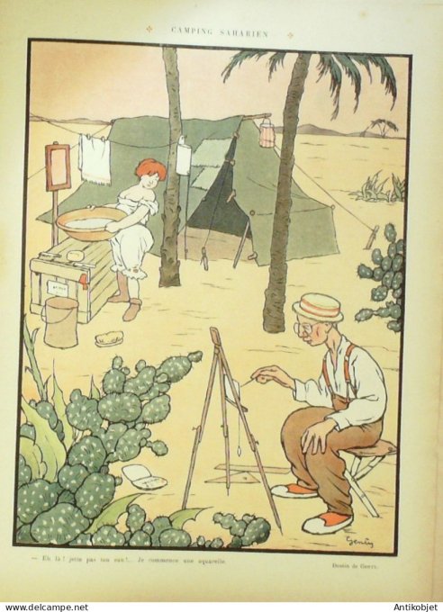Le Rire 1910-09-10 # 397 Journal humoristique Ed.Originale Camping Saharien
