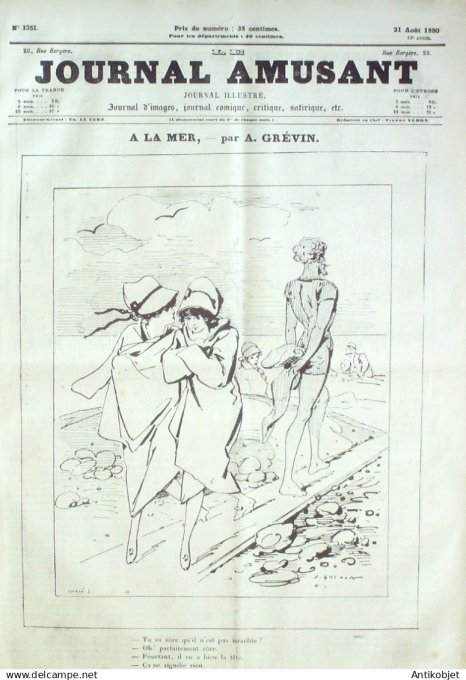 Le Journal Amusant 1880 # 1251 La passion des chiens par Randon