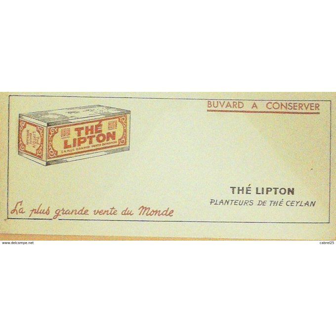 Buvard LIPTO Thé