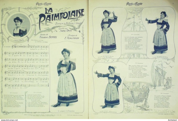 Paris qui chante 1903 n° 11 Mabel Dyt Philippon Meyer Leclerc Baxon Minte