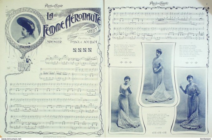 Paris qui chante 1904 n° 90 Stelly Dranem Lorée Polin MercadierMoullet Moreau