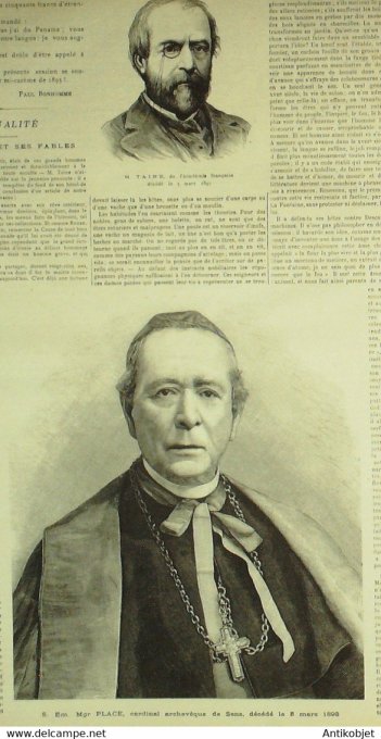 Soleil du Dimanche 1893 n°12  Jubile Léon XIII Vatican Meissonier Procès Panama