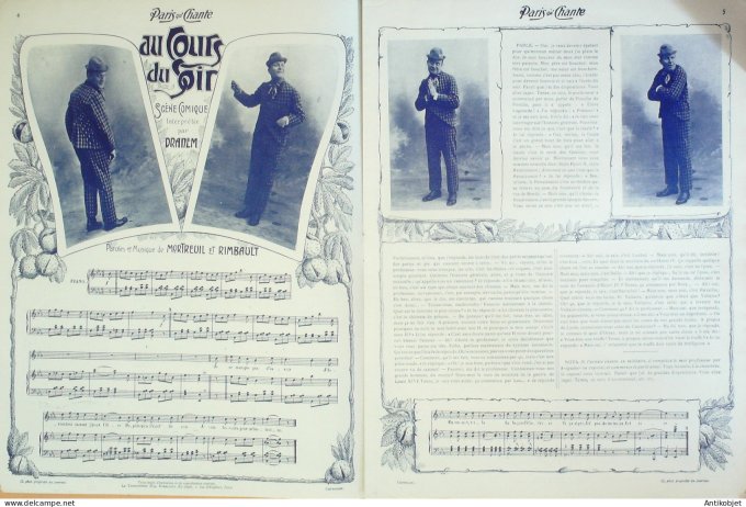 Paris qui chante 1904 #90 Stelly Dranem Lorée Polin MercadierMoullet Moreau