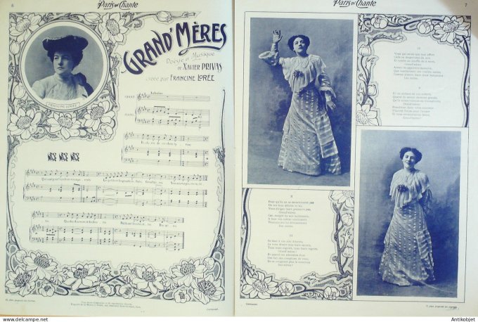 Paris qui chante 1904 n° 90 Stelly Dranem Lorée Polin MercadierMoullet Moreau