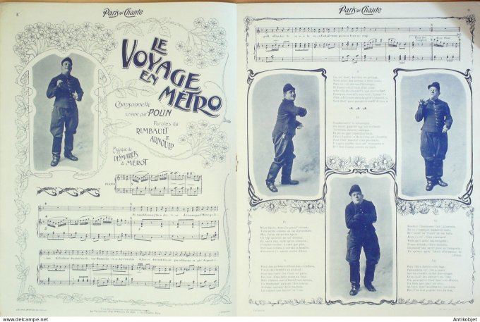 Paris qui chante 1904 #90 Stelly Dranem Lorée Polin MercadierMoullet Moreau