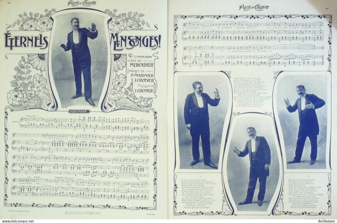 Paris qui chante 1904 #90 Stelly Dranem Lorée Polin MercadierMoullet Moreau