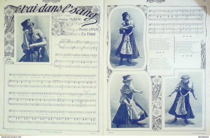 Paris qui chante 1904 #90 Stelly Dranem Lorée Polin MercadierMoullet Moreau