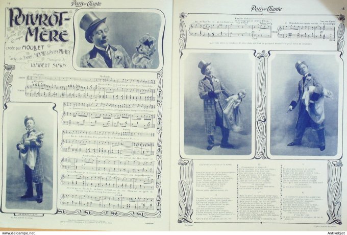 Paris qui chante 1904 #90 Stelly Dranem Lorée Polin MercadierMoullet Moreau