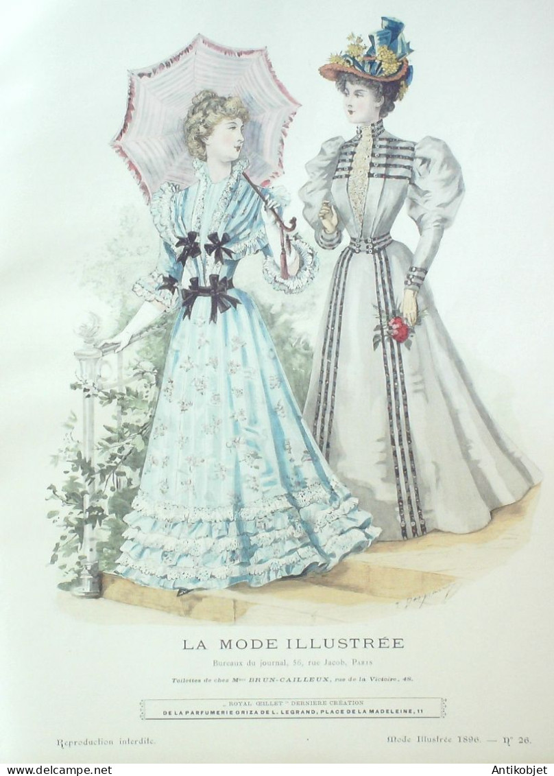 Gravure Mode illustree 1896 # 26 (Old Fashion plate) RARE