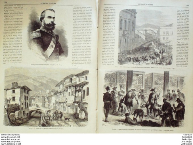 Le Monde illustré 1866 n°472 Italie Cavour Chateldon Espagne Alicante Brésil Rio De Janeiro