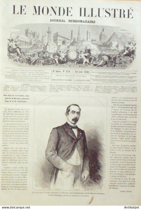 Le Monde illustré 1862 n°279 Belgrade Serbie Lady Osborn Bochia Pologne