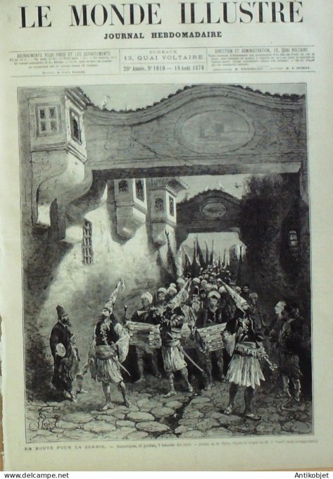 Le Monde illustré 1876 n°1010 Italie Gênes Serbie Belgrade Krusevac Paracin Allemagne Bayreuth