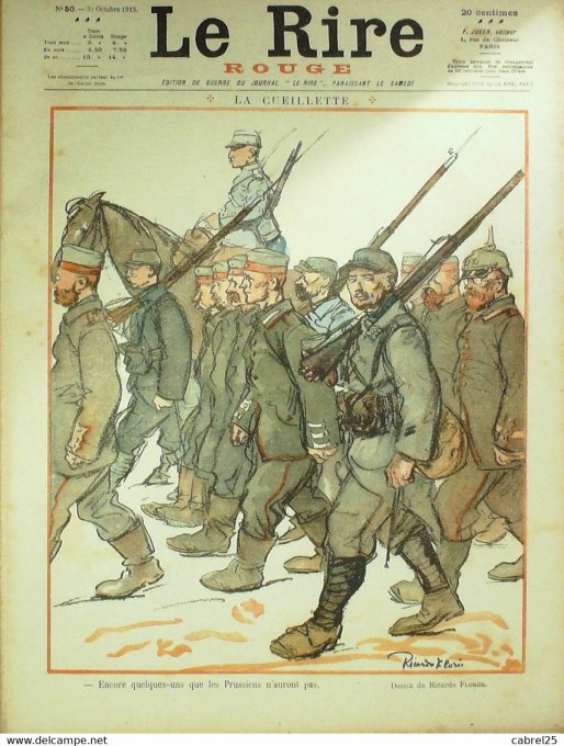 Le Rire Rouge 1915 n°  50 Florès Barcet Nob Radiguet Regor Hautot Vidaillet Regor