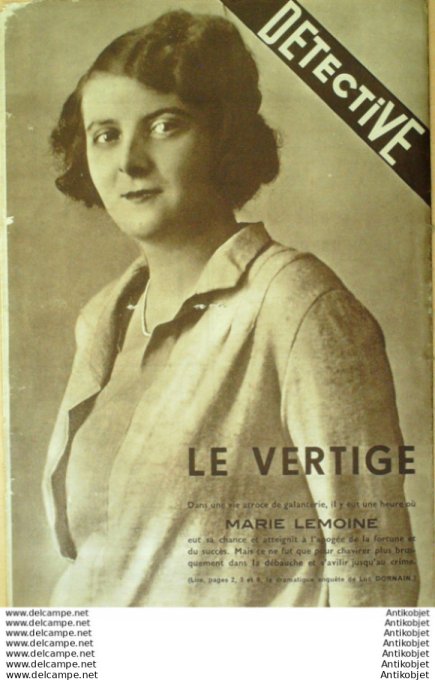Détective 1934 # 314 Vétheuil Avignon Mancieulles Tunisie Monastir