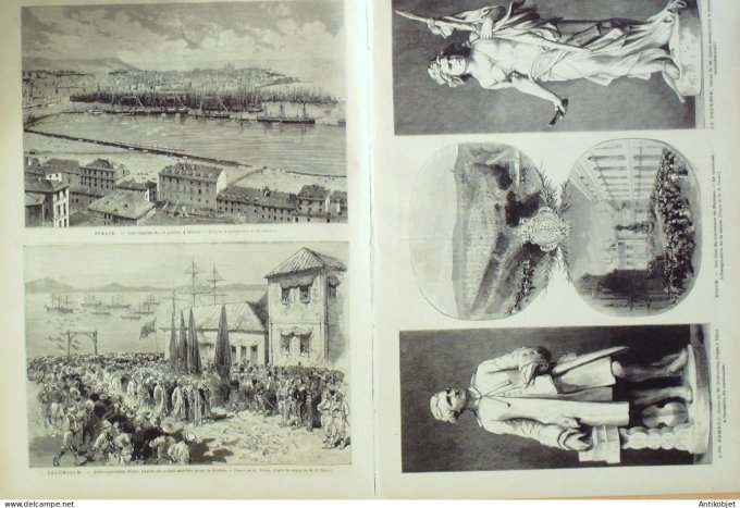 Le Monde illustré 1876 n°1010 Italie Gênes Serbie Belgrade Krusevac Paracin Allemagne Bayreuth