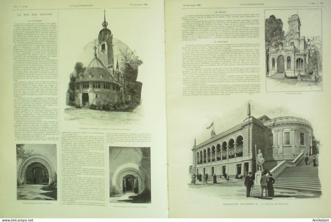 L'illustration 1900 n°3005 Indochine Dong-Dang Hanoï Gare Montparnasse Accident Algérie Expo