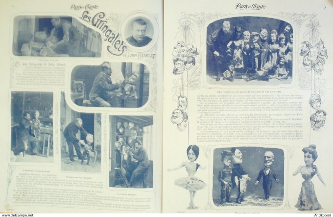 Paris qui chante 1904 #62 Darty Lassailly Dickson Blanche Richard Les  Gringalets