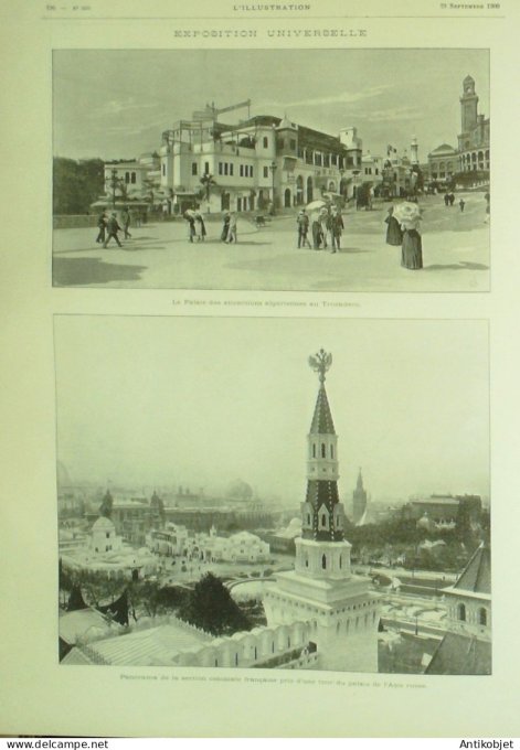 L'illustration 1900 n°3005 Indochine Dong-Dang Hanoï Gare Montparnasse Accident Algérie Expo