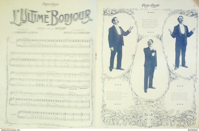 Paris qui chante 1904 #62 Darty Lassailly Dickson Blanche Richard Les  Gringalets