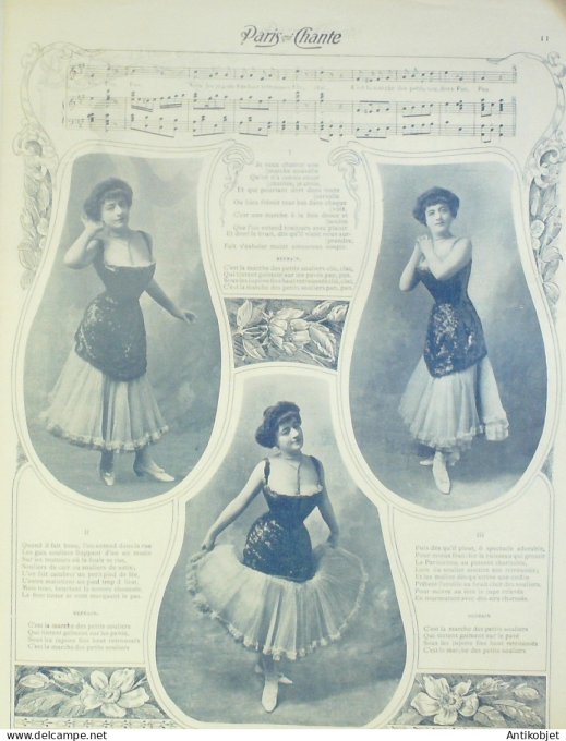 Paris qui chante 1904 #62 Darty Lassailly Dickson Blanche Richard Les  Gringalets