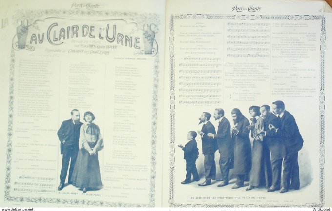 Paris qui chante 1904 n° 62 Darty Lassailly Dickson Blanche Richard Les  Gringalets