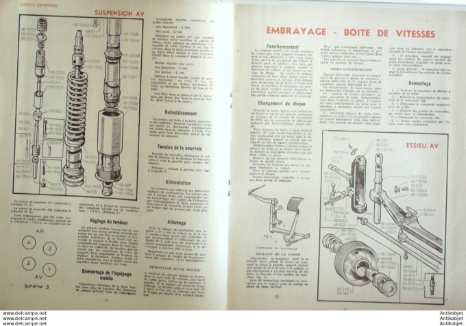 R.T Automobile Lancia Ardennes Régloscope Cibié 8 # 1947