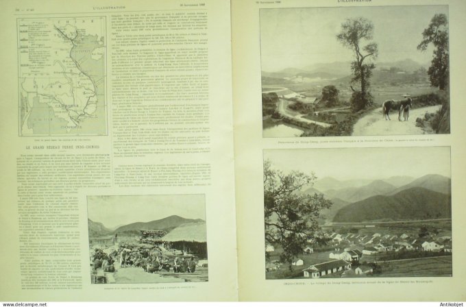 L'illustration 1900 n°3005 Indochine Dong-Dang Hanoï Gare Montparnasse Accident Algérie Expo