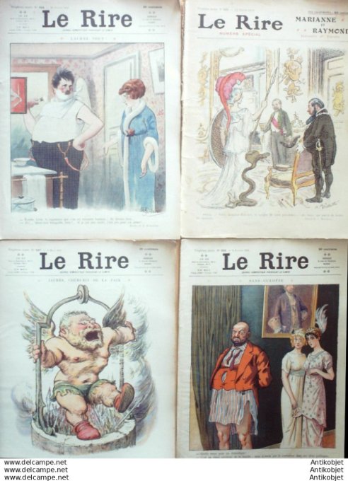Le Rire 1930 lot 4 revues Hemard Falke Flores Nollat Genty Faivre Barrere Castelno