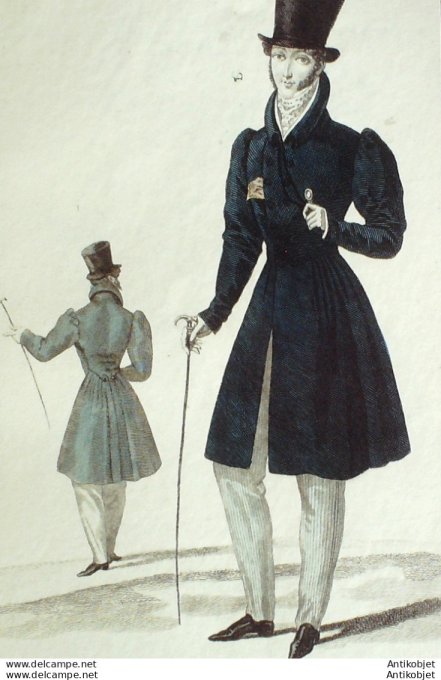 Costume Parisien 1826 # 2407 Redingottes de drap homme
