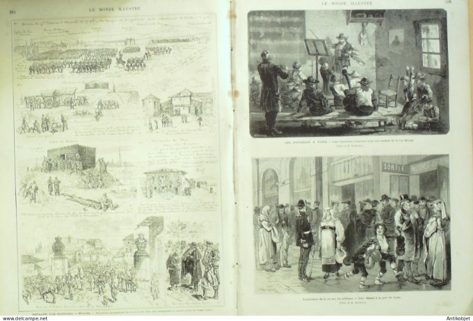 Le Monde illustré 1874 n°919 ALZONNE (11) STRASBOURG (67) WOLFISHEIM NEUMUHL SOUFFELWEYERSHEIM Don B
