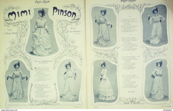 Paris qui chante 1903 n°  9 Rabuteau Alma Séverin Derminy Jacquet Galipaux