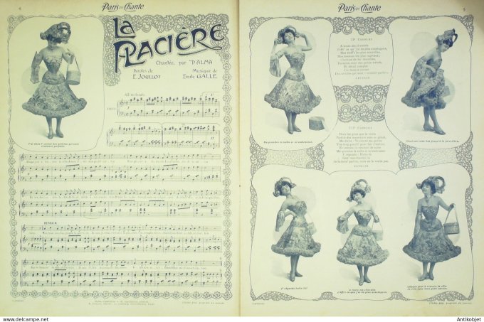 Paris qui chante 1903 # 9 Rabuteau Alma Séverin Derminy Jacquet Galipaux