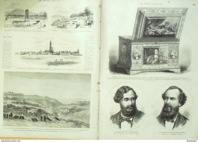 Le Monde illustré 1874 n°919 ALZONNE (11) STRASBOURG (67) WOLFISHEIM NEUMUHL SOUFFELWEYERSHEIM Don B