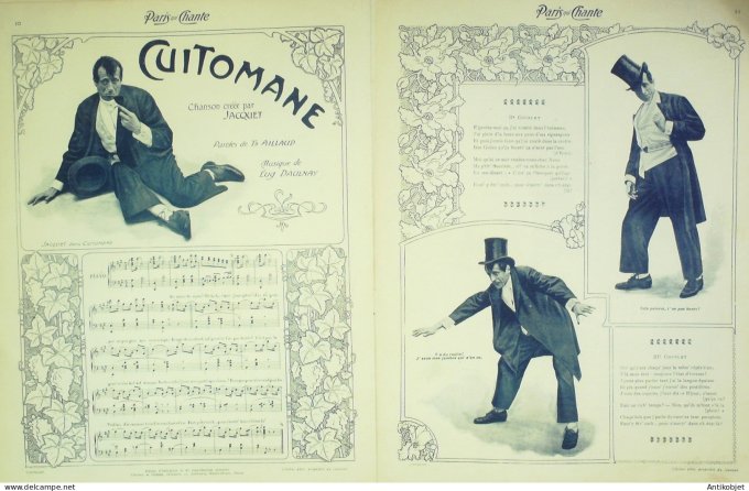 Paris qui chante 1903 n°  9 Rabuteau Alma Séverin Derminy Jacquet Galipaux