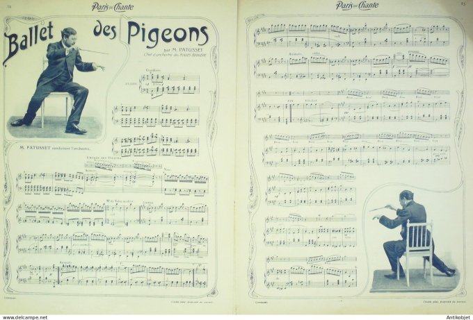 Paris qui chante 1903 # 9 Rabuteau Alma Séverin Derminy Jacquet Galipaux