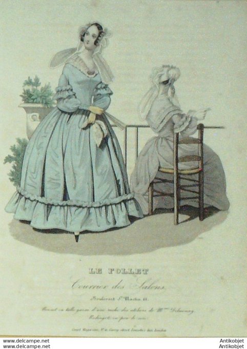 Le Follet 1841 # 705 Redingote en pou de soie