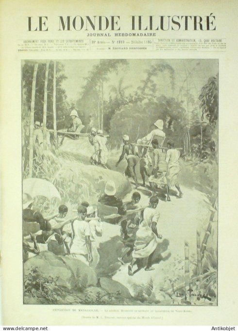 Le Monde illustré 1895 n°1999 Mont St-Bernard (74) Italie Aoste palais du Quirinal