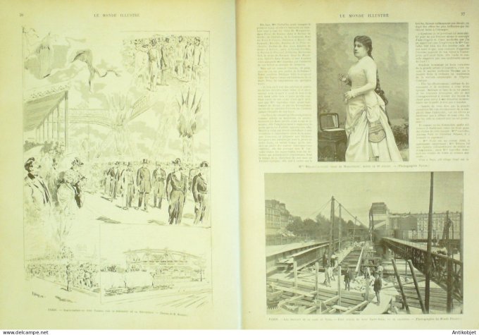 Le Monde illustré 1895 n°1999 Mont St-Bernard (74) Italie Aoste palais du Quirinal