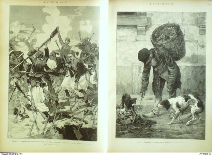 Le Monde illustré 1884 n°1404 Saïgon Palais Andorre Egypte Souakim cirque Molier