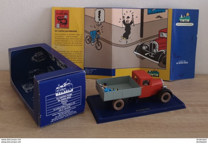 Tintin Lotus bleu Camion rouge Miesse 1933 Atlas 1:43
