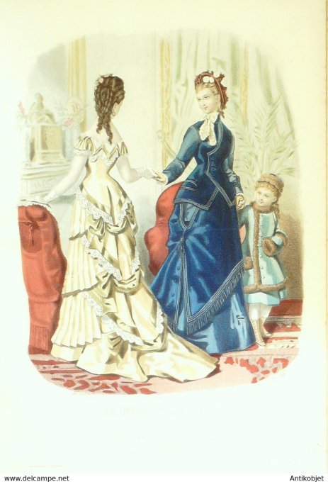 Gravure de mode La Mode illustrée 1876 n°08 (Maison Fladry-Deloffre)
