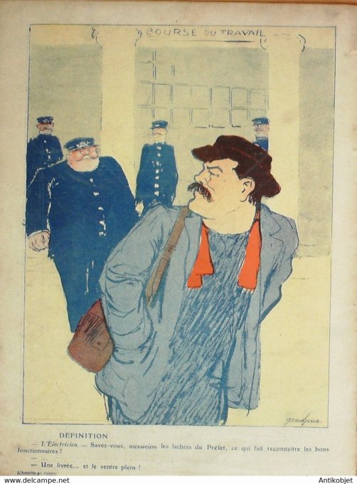 L'Assiette au beurre 1908 n°403 Statut des Fonctionnaires Grandjouan