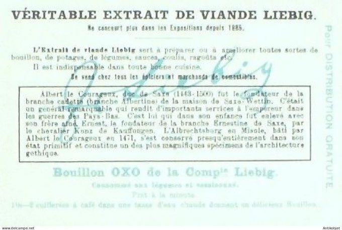 Chromo Liebig Sang  888 Allemagne Dynasties et sieges II (1907)