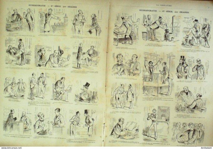 La Caricature 1880 #   8 Aux folies-Bergère Draner Robida Draner Morland