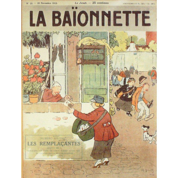 La Baionnette 1915 n°021 (Les remplaçantes) TOURAINE GASTYNE BARCET FOY
