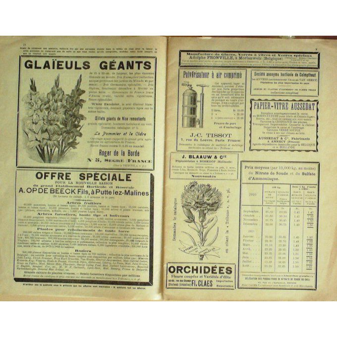 Catalogue REVUE agricole BRUXELLES 1911