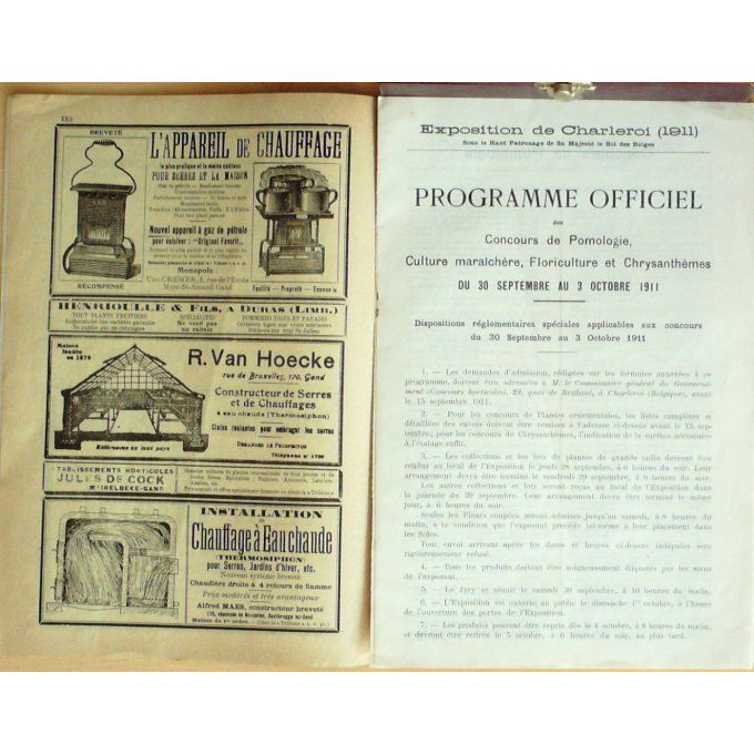 Catalogue REVUE agricole BRUXELLES 1911