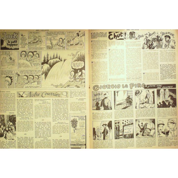 Ames Vaillantes 1953 n°21 Volubilie Perlin et Pinpin, Jack le trappeur